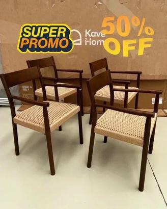 Sedia Yalia Kave home in legno massello
