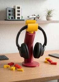 Porta Cuffie Design Braccio Lego - Supporto Cuffie