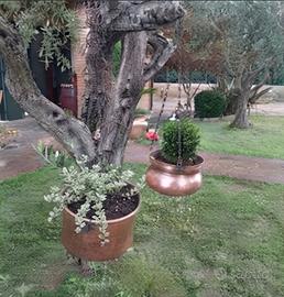Coppia paiolo antichi in rame