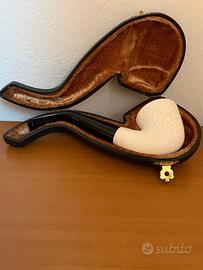Pipa in Schiuma di Mare (Meerschaum) con Custodia 