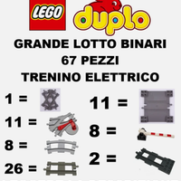 DUPLO LEGO LOTTO 67 BINARI TRENO TRENINO ELETTRICO