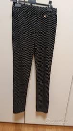 Pantaloni neri a pois taglia s