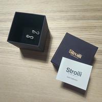 ORECCHINI NUOVI STROILI ORO BIANCO 18K CON ZIRCONI