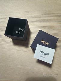 ORECCHINI NUOVI STROILI ORO BIANCO 18K CON ZIRCONI