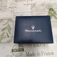 scatola Maserati per orologi in pelle nuova 