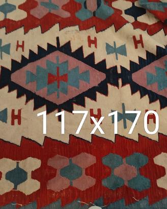 Lotto di 4 tappeti artigianali Kilim