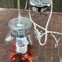 Lampadario sospensione barattolo in vetro