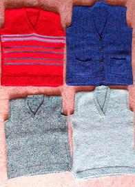 Gilet bambini senza maniche in lana