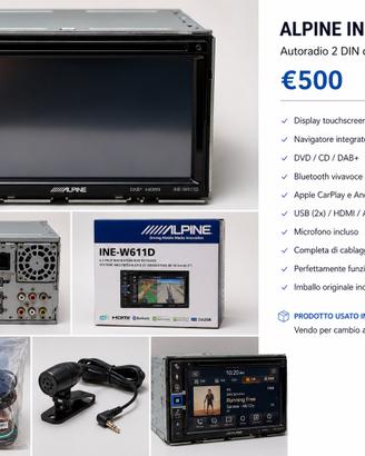 Alpine INE-W611D CarPlay Android Auto DAB+