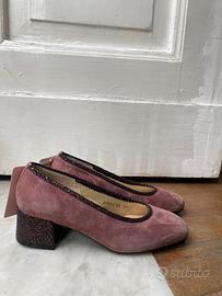 Décolleté Loren in Camoscio Malva