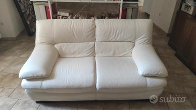 divano 2 posti in pelle bianco chateau d'ax