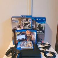 PS4 Slim 1TB+ 5 Giochi+ Scatola Originale–Come Nuo