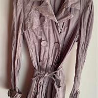 Trench in cotone grigio Naf Naf, taglia 38.