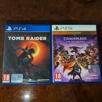 Tomb Raider e Dragon Age PS4 & PS5