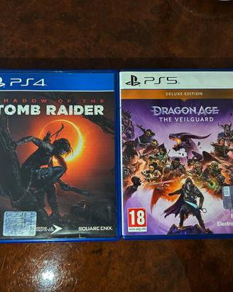 Tomb Raider e Dragon Age PS4 & PS5