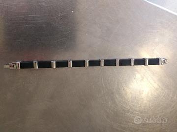 Bracciale in acciaio stainless steel e caucciù