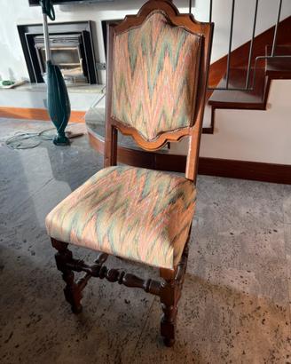 Coppia sedie vintage in legni massello