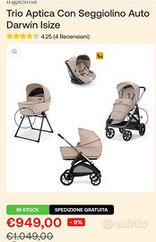 Inglesina trio aptica 2025 + base 360 isofix