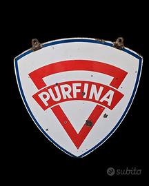 Insegna Tabella Smaltata Bifacciale Purfina
