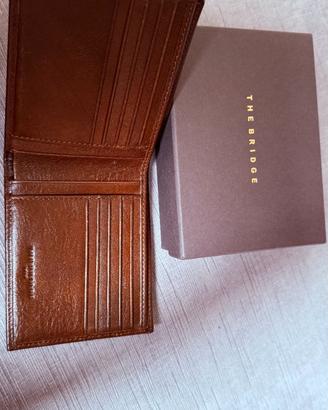 The Bridge - portafogli slim in pelle marrone