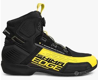 Scarpe Moto SHIMA EDGE FLUO Pelle Imperm. Tg. 44