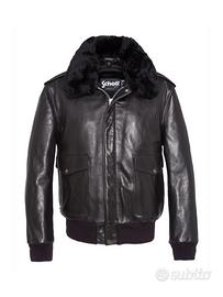 Giubbotto Schott in vera pelle nero