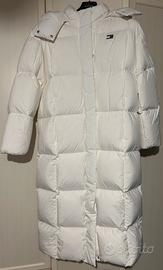 Piumino lungo Alaska Grid  bianco