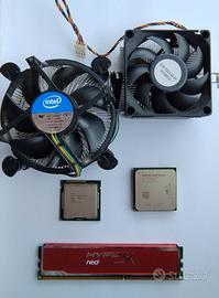 Lotto Componenti PC: RAM HyperX + CPU AMD e Intel