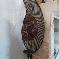 Grande foglia in rame da appendere