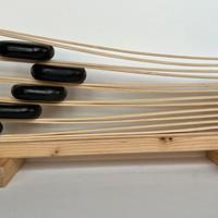 ARTE - COMPOSIZIONE BASALTO E LEGNO