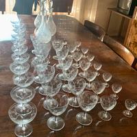 Bicchieri cristallo soffiato vintage