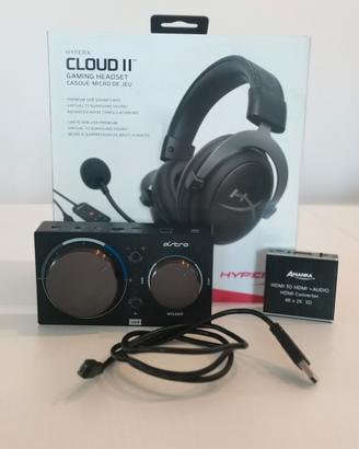 Cuffie HyperX Cloud II + Mixamp + Dac