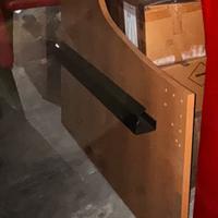 Scrivania ufficio angolare in legno.