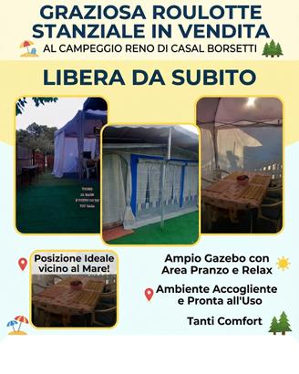 Roulotte stanziale libera subito