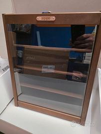 Vetrinetta Espositore in legno Zippo per accendini