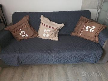 divano letto marrone, Larghezza 205cm.