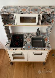 CUCINA in LEGNO+omaggio carello spesa+cucina smoby