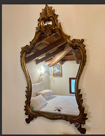 PREGIATOspecchioLEGNOintagliatoDORATOrococòANNI40