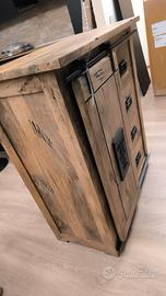 madia legno di mango massello e ferro