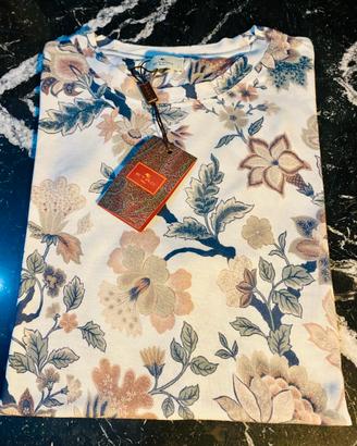 T-shirt ETRO floreale 100% Lyocell nuova tg S
