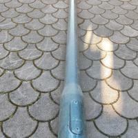 Palo conico per illuminazione in acciaio,