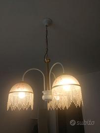 Lampadario + coppia abat-jour