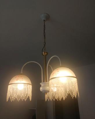Lampadario + coppia abat-jour