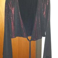 Coprispalle rosso, nero, rosso e nero con brillant