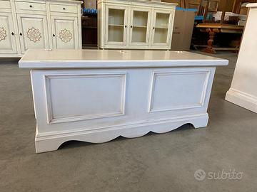 Cassapanca in legno nuova bianco