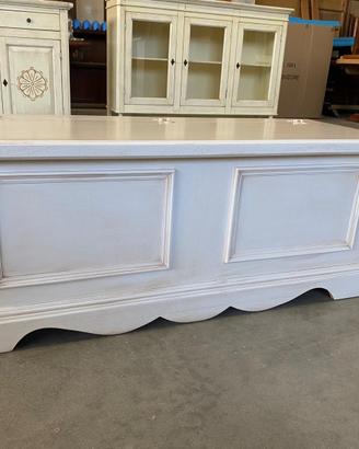 Cassapanca in legno nuova bianco