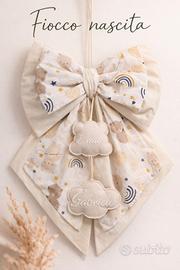 fiocco nascita creazioni personalizzate a mano 