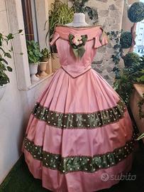 COSTUME STORICO PERIODO " 800" - COLORE ROSA PESCA