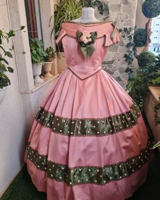 COSTUME STORICO PERIODO " 800" - COLORE ROSA PESCA
