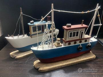 Coppia Barche a Vela Decorative Luci Led